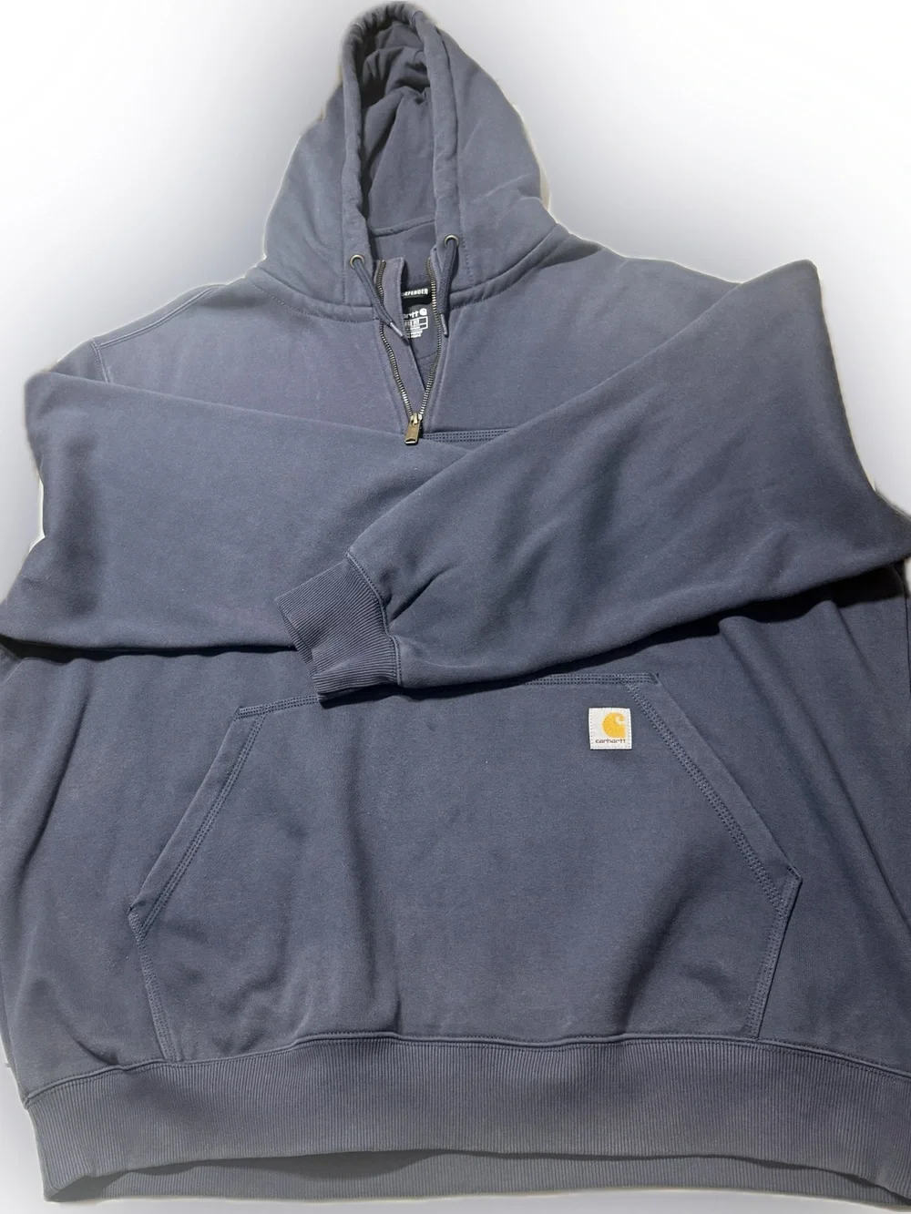 Carhartt Rain Defender Loose Fit 1/4 Zip Hoodie - Blue-Navy
